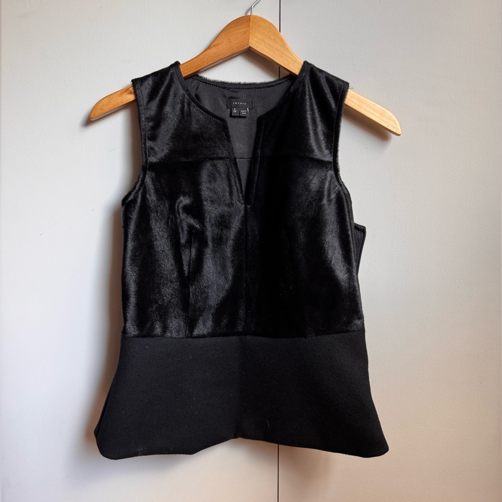 Theory Black Sleeveless Tank Top